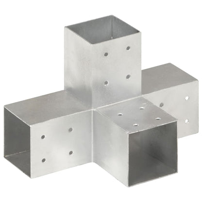 Berkfield Post Connector X Shape Galvanised Metal 81x81 mm