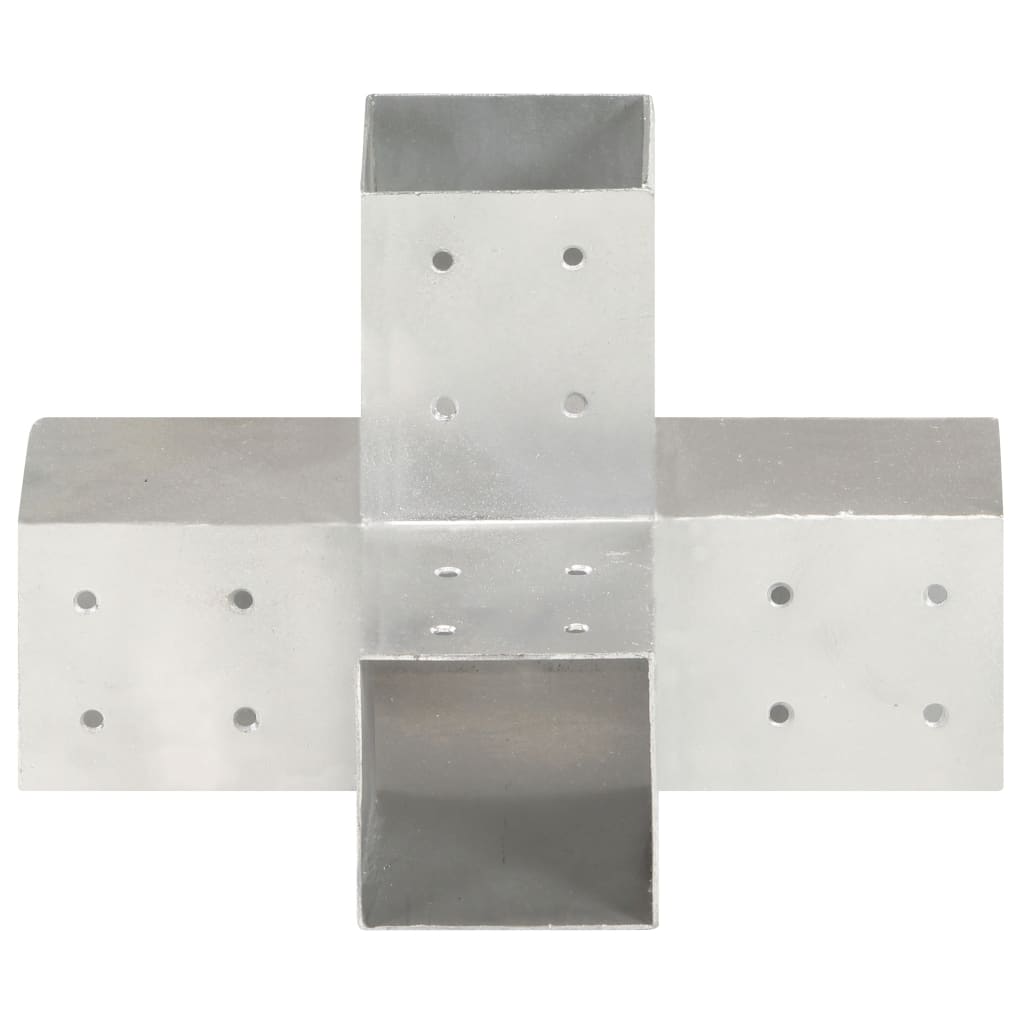 Berkfield Post Connector X Shape Galvanised Metal 81x81 mm
