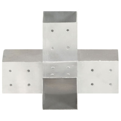 Berkfield Post Connector X Shape Galvanised Metal 81x81 mm