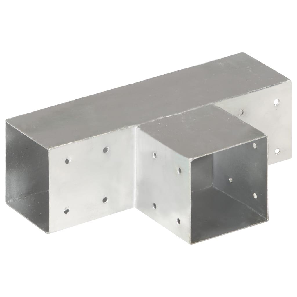 Berkfield Post Connector T Shape Galvanised Metal 91x91 mm