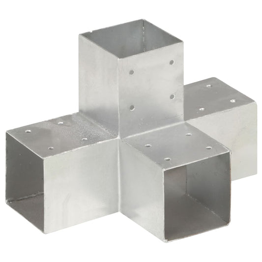Berkfield Post Connector X Shape Galvanised Metal 91x91 mm