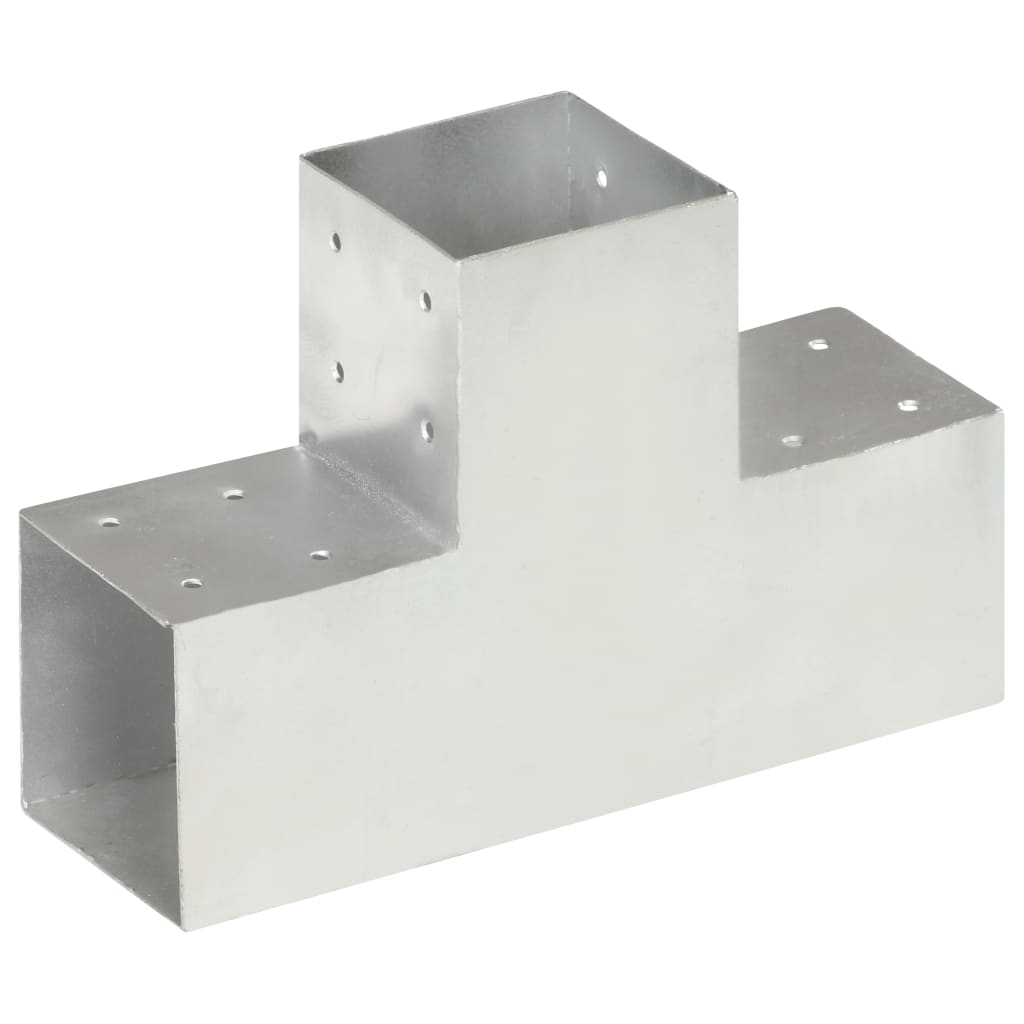 Berkfield Post Connector T Shape Galvanised Metal 101x101 mm