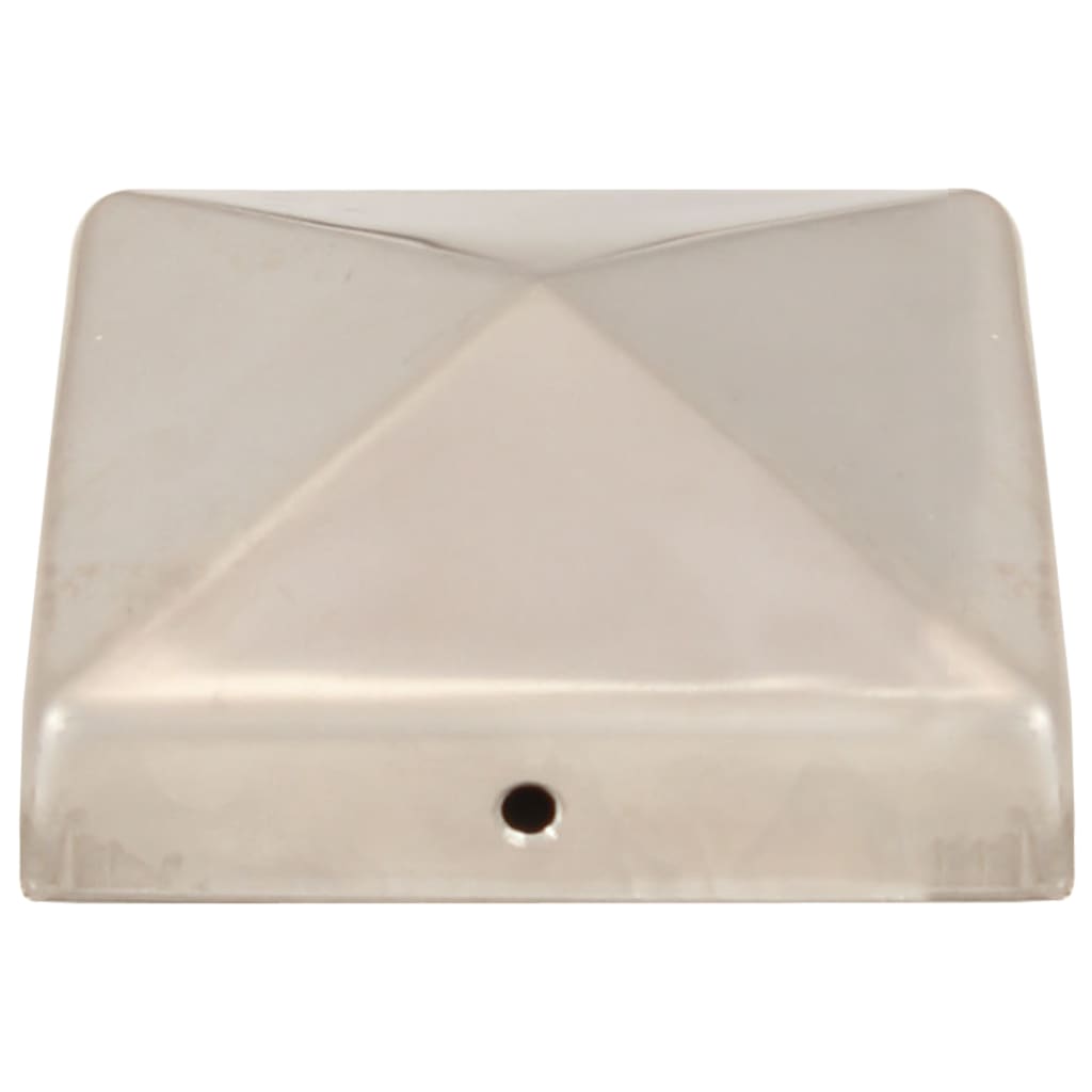 Berkfield Pyramid Fence Post Caps 6 pcs Stainless Steel 81x81 mm