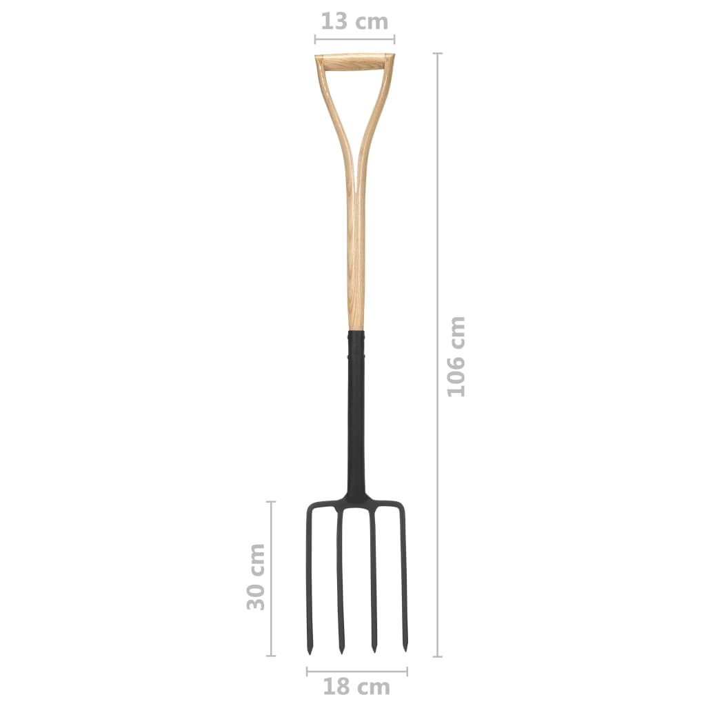 Berkfield Garden Digger Fork YD Grip Steel and Ashwood