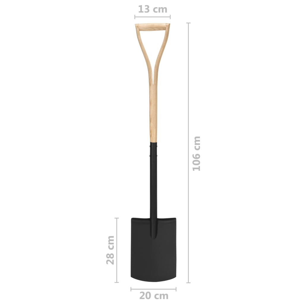 Berkfield Garden Digging Spade YD Grip Steel and Ashwood