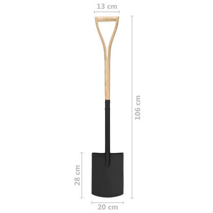 Berkfield Garden Digging Spade YD Grip Steel and Ashwood