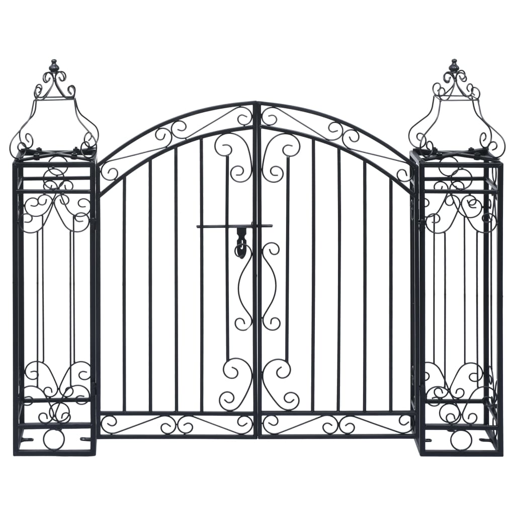 Berkfield Ornamental Garden Gate Wrought Iron 122x20.5x100 cm