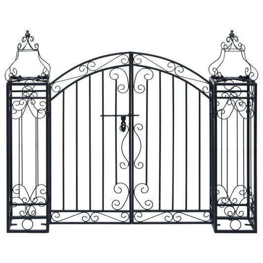 Berkfield Ornamental Garden Gate Wrought Iron 122x20.5x100 cm