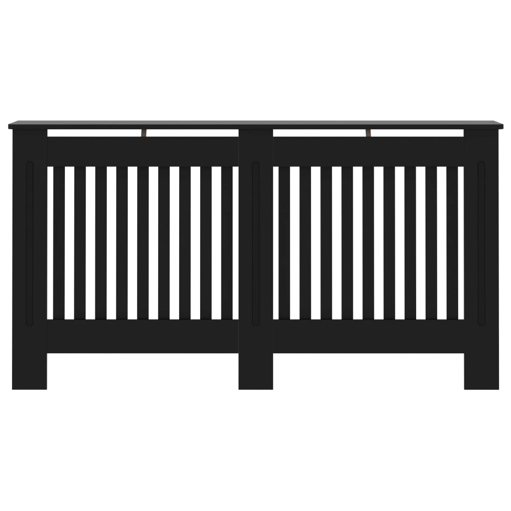 Berkfield Radiator Cover Black 152x19x81 cm MDF