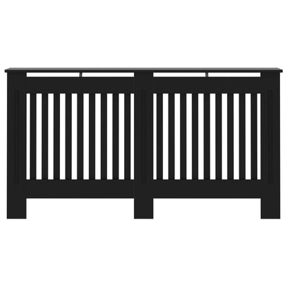 Berkfield Radiator Cover Black 152x19x81 cm MDF