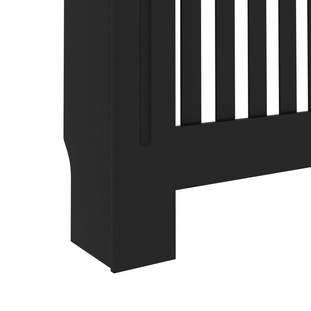 Berkfield Radiator Cover Black 152x19x81 cm MDF