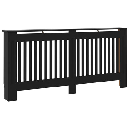 Berkfield Radiator Cover Black 172x19x81 cm MDF