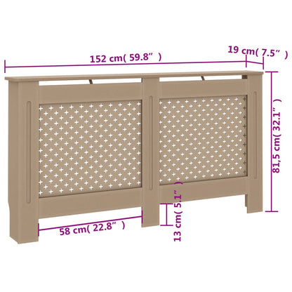 Berkfield Radiator Cover 152x19x81 cm MDF