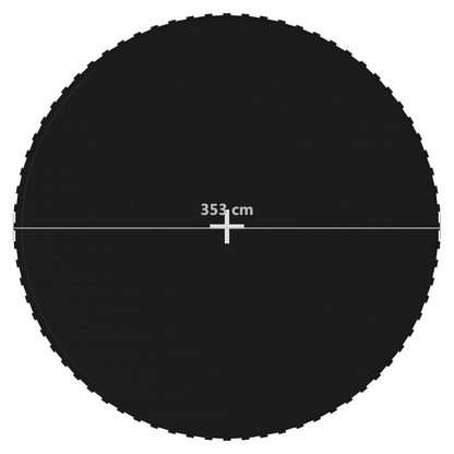 Berkfield Jumping Mat Fabric Black for 13 Feet/3.96 m Round Trampoline
