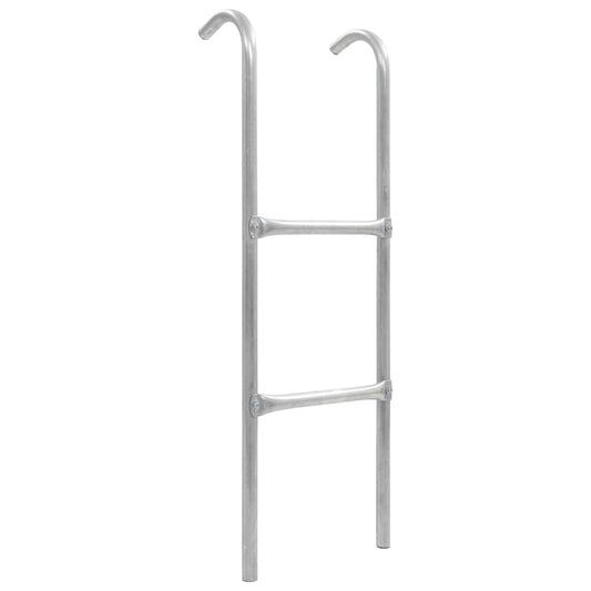 Berkfield 2-Step Trampoline Ladder Steel Silver 102.6 cm