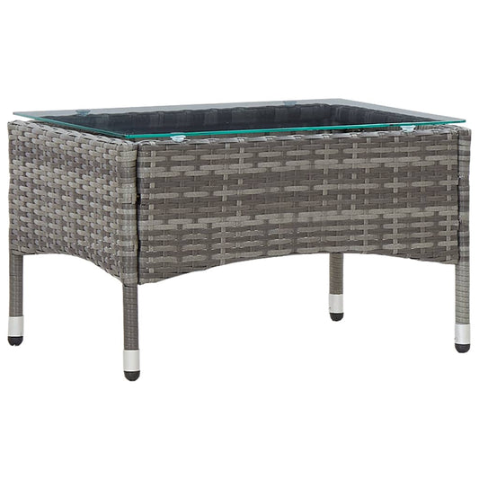 Berkfield Coffee Table Grey 60x40x36 cm Poly Rattan
