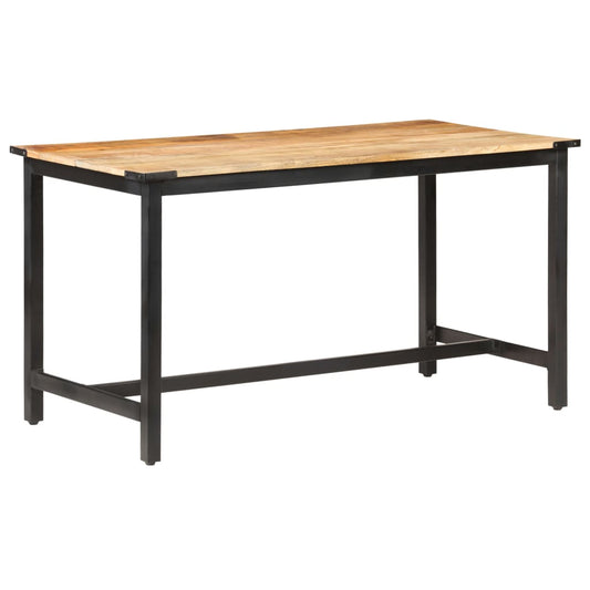 Berkfield Dining Table 140x70x76 cm Solid Rough Mango Wood