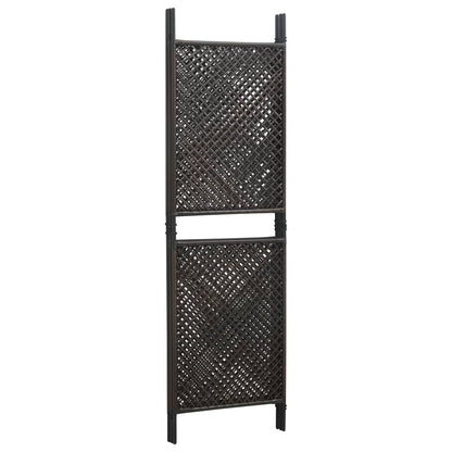 Berkfield 3-Panel Room Divider Poly Rattan Brown 180x200 cm