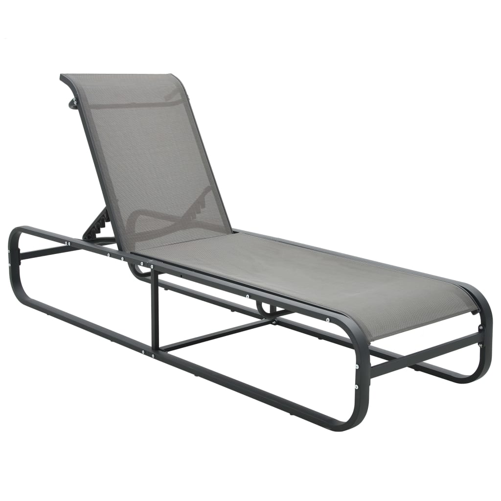 Berkfield Sun Lounger Aluminium and Textilene