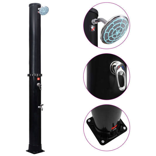 Berkfield Outdoor Solar Shower with Shower Head and Faucet 40 L