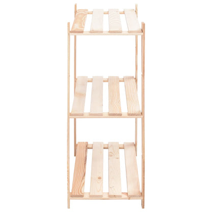Berkfield 3-Tier Storage Racks 2 pcs 80x38x90 cm Solid Pinewood 150 kg