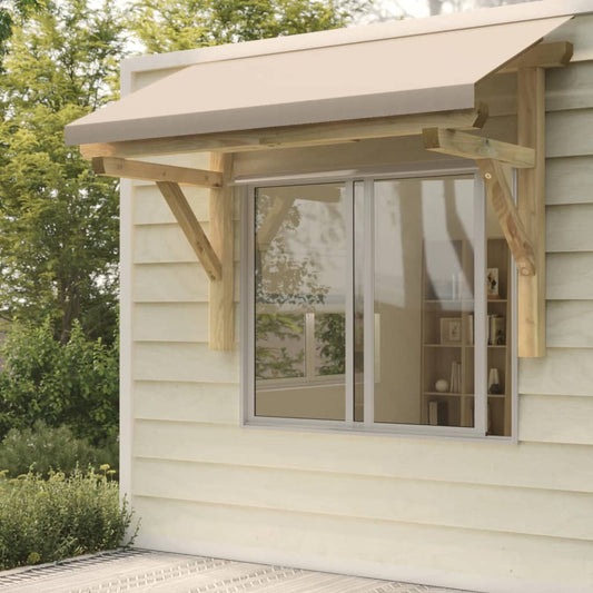 Berkfield Door Canopy 150x100x100 cm Solid Pinewood