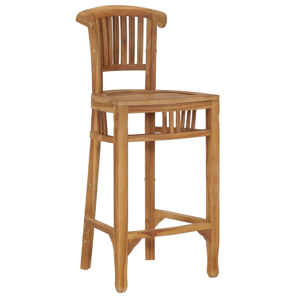 Berkfield Bar Chair Solid Teak Wood