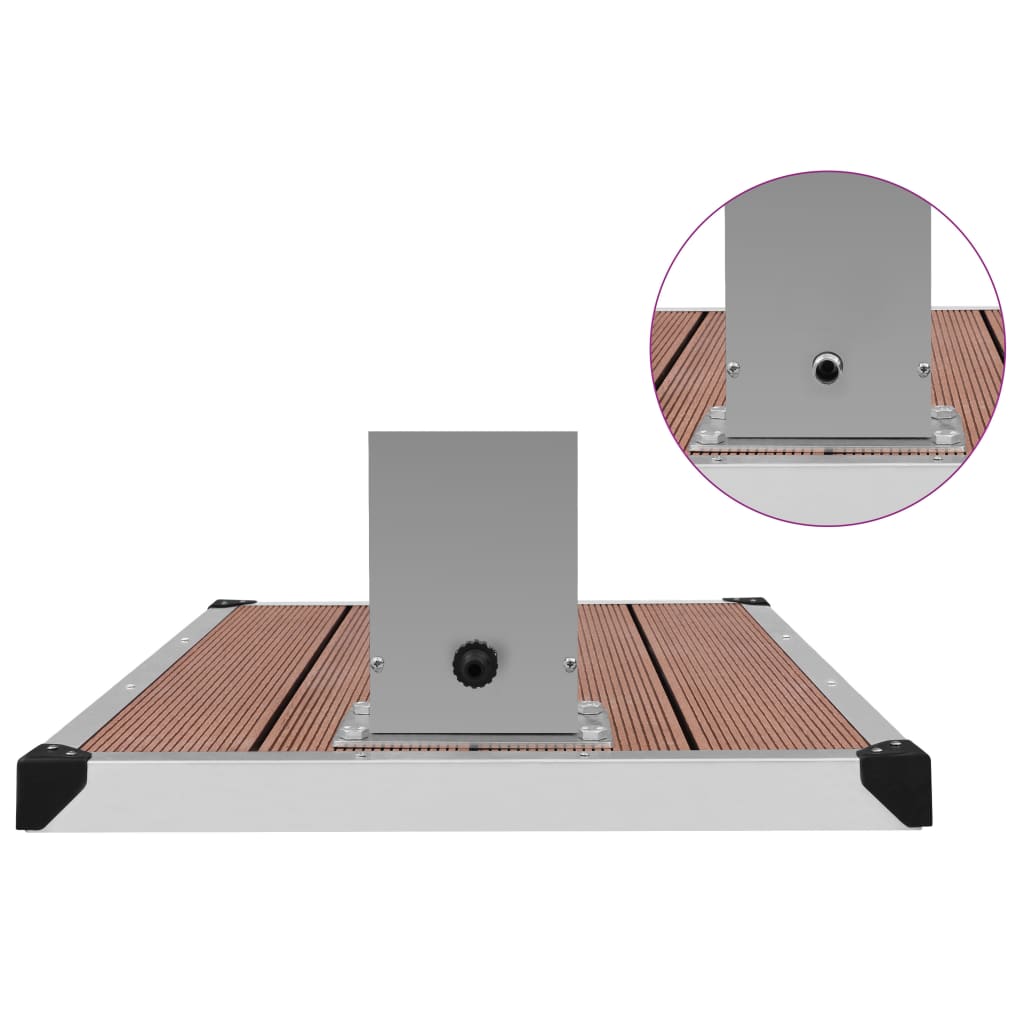 Berkfield Outdoor Shower with Tray WPC Stainless Steel