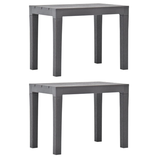 Berkfield Garden Benches 2 pcs Mocca Plastic