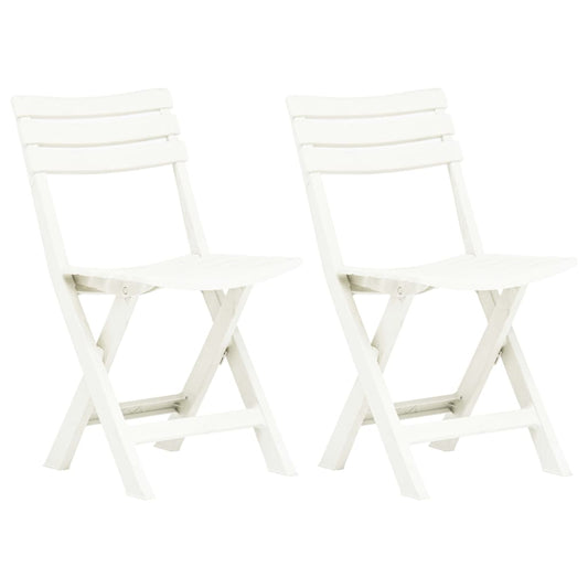 Berkfield Folding Garden Chairs 2 pcs Plastic White