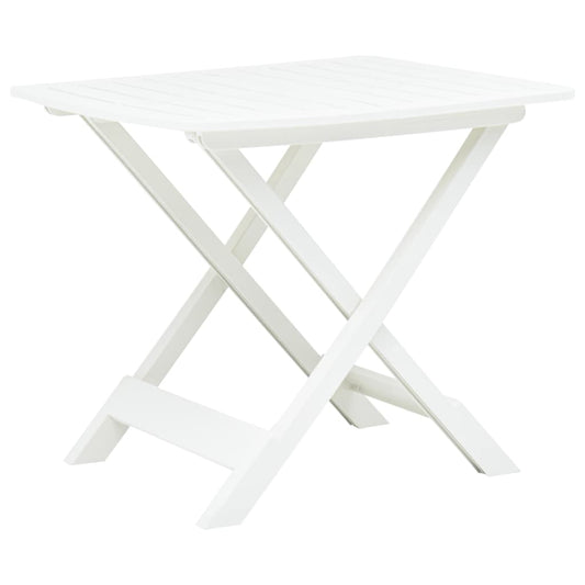 Berkfield Folding Garden Table White 79x72x70 cm Plastic