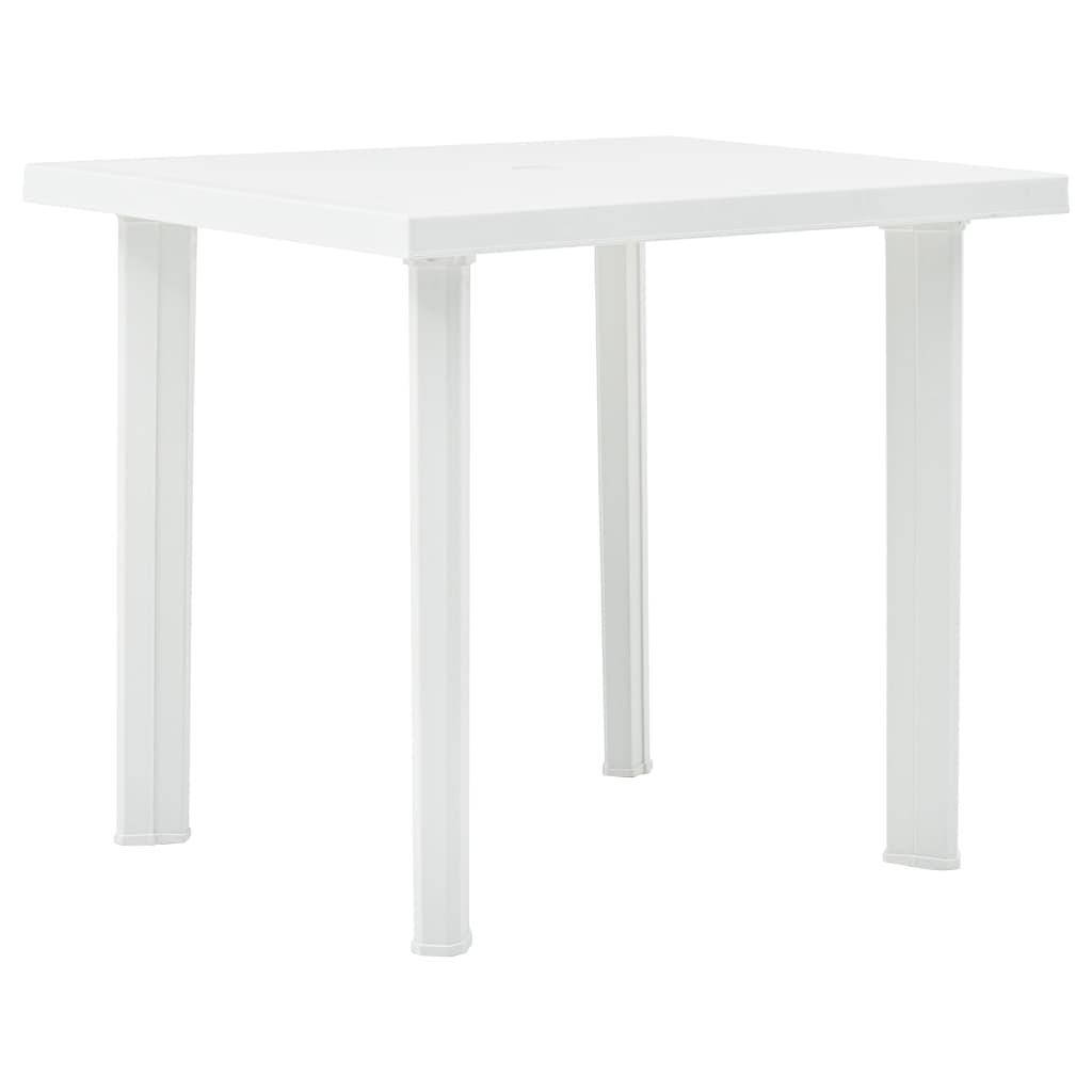 Berkfield Garden Table White 80x75x72 cm Plastic