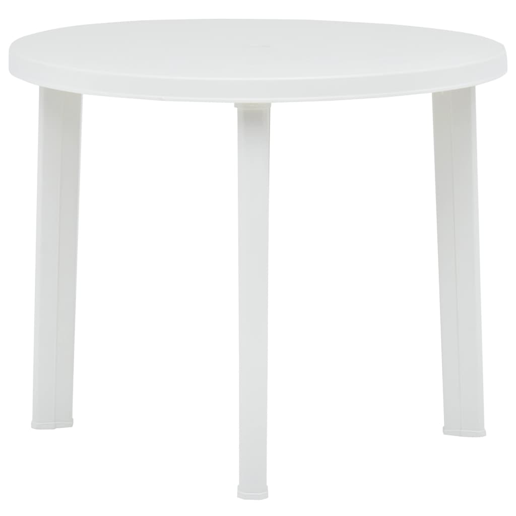 Berkfield Garden Table White 89 cm Plastic