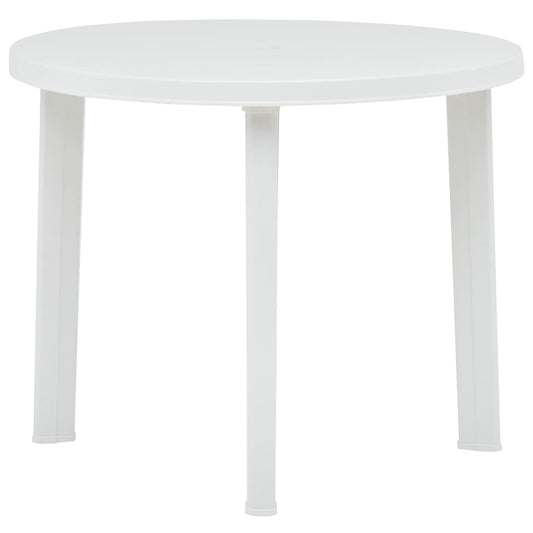 Berkfield Garden Table White 89 cm Plastic