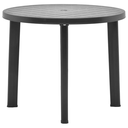 Berkfield Garden Table Anthracite 89 cm Plastic