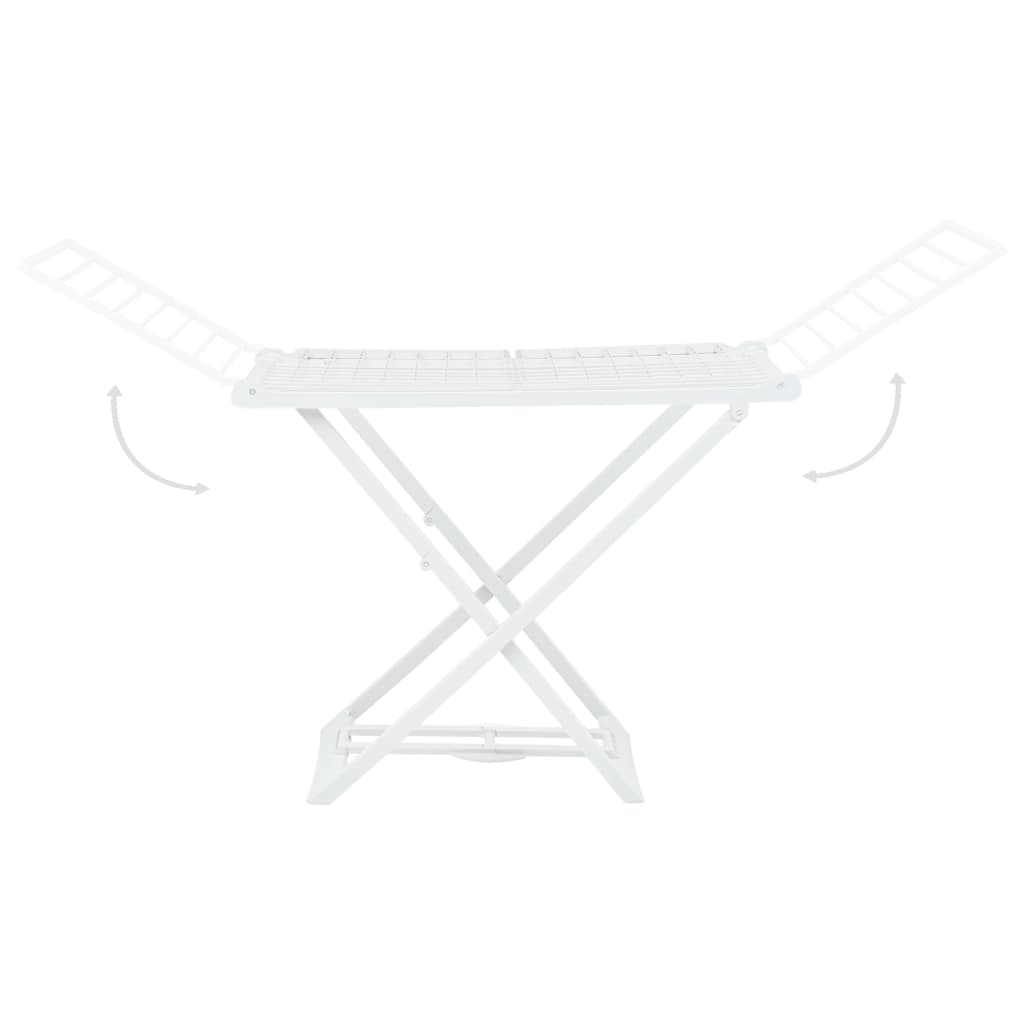 Berkfield Folding Clothes Dry Rack White Plastic