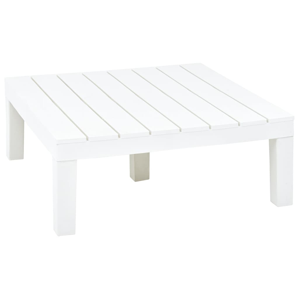 Berkfield Garden Table White 78x78x31 cm Plastic