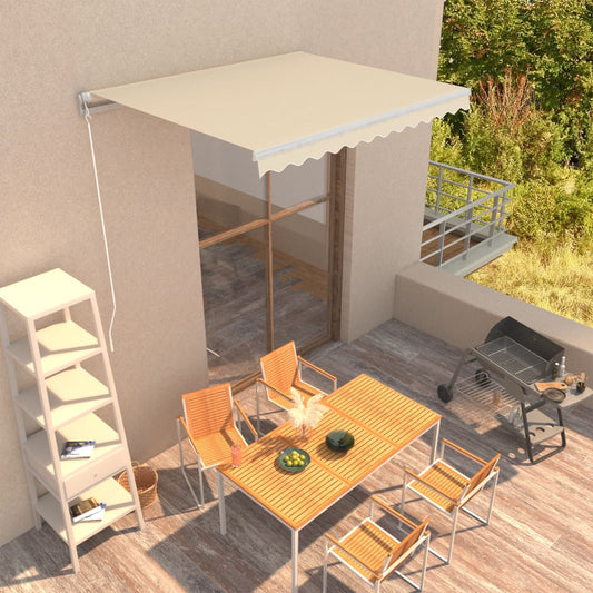 Berkfield Manual Retractable Awning 300x250 cm Cream