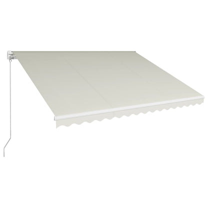 Berkfield Manual Retractable Awning 400x300 cm Cream