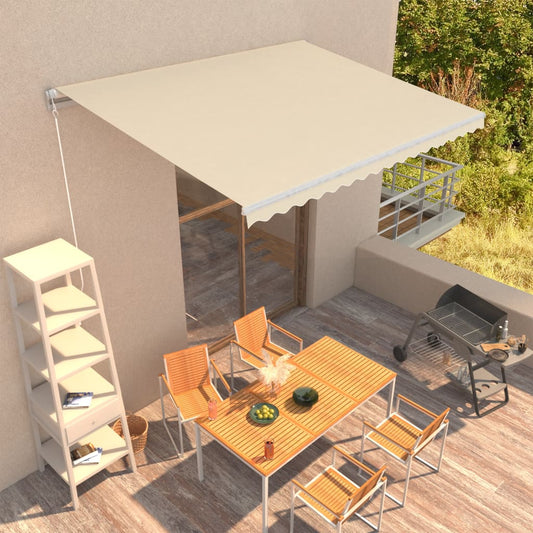 Berkfield Manual Retractable Awning 400x300 cm Cream