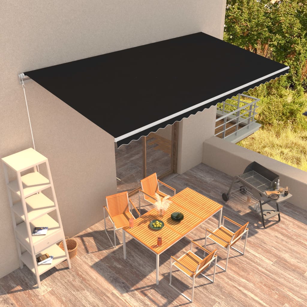 Berkfield Manual Retractable Awning 600x300 cm Anthracite