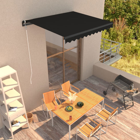 Berkfield Manual Retractable Awning 300x250 cm Anthracite