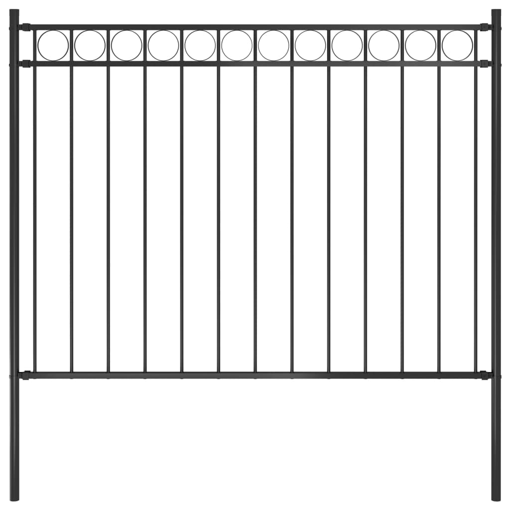 Berkfield Garden Fence Steel 1.7x1.2 m Black