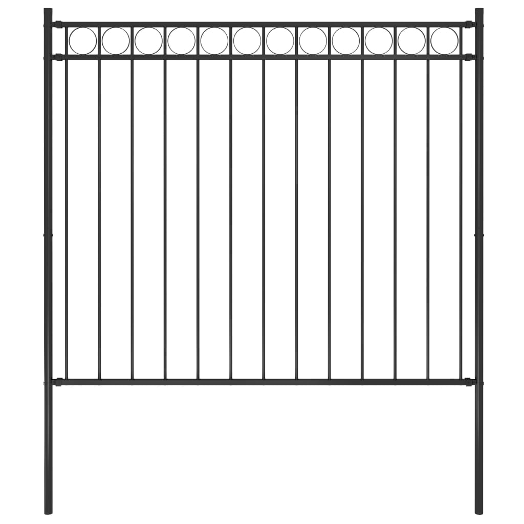 Berkfield Garden Fence Steel 1.7x1.5 m Black