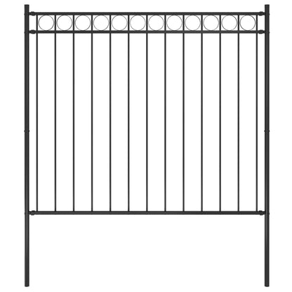 Berkfield Garden Fence Steel 1.7x1.5 m Black