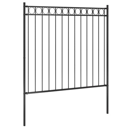Berkfield Garden Fence Steel 1.7x1.5 m Black