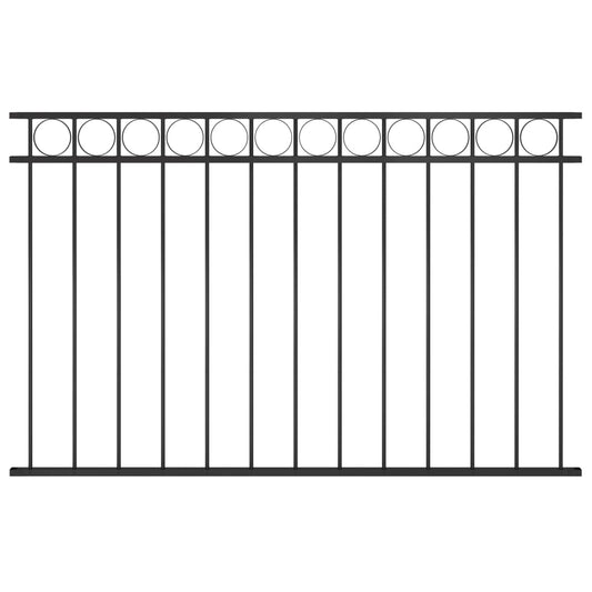 Berkfield Fence Panel Steel 1.7x1 m Black