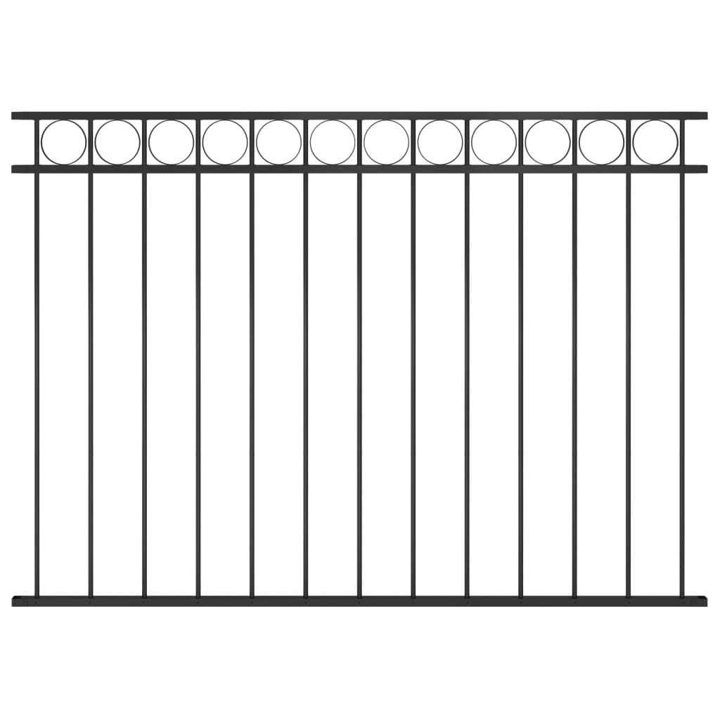 Berkfield Fence Panel Steel 1.7x1.2 m Black