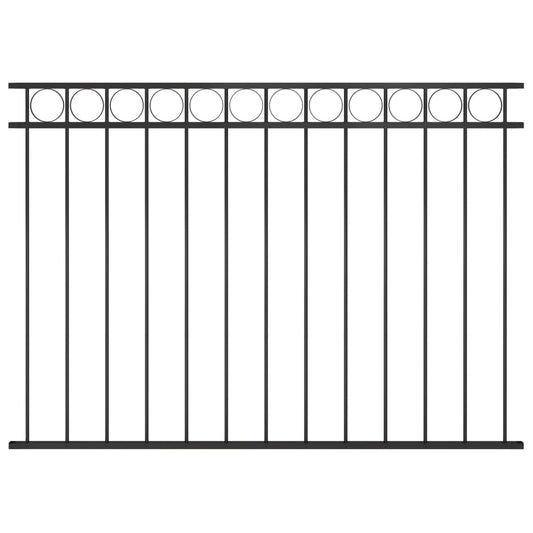 Berkfield Fence Panel Steel 1.7x1.2 m Black