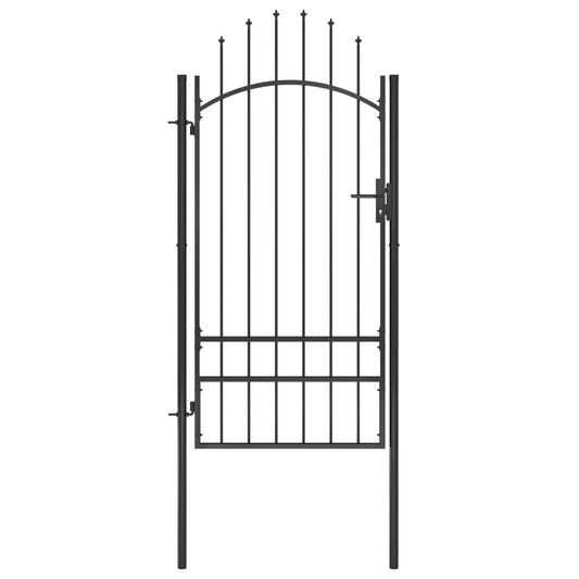 Berkfield Garden Gate Steel 1x2.5 m Black
